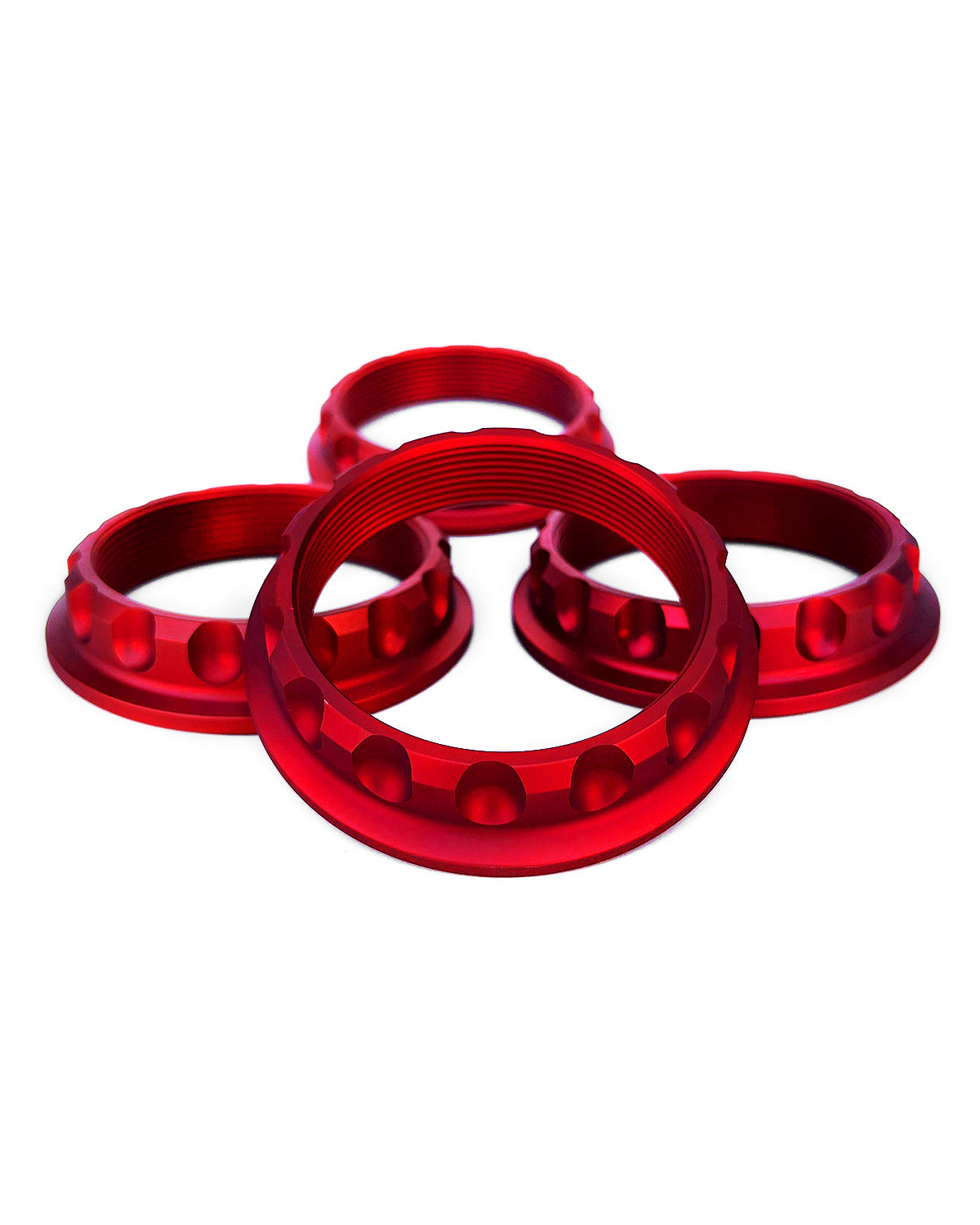 Super Touring Tech Nut Set _ Anodized Red