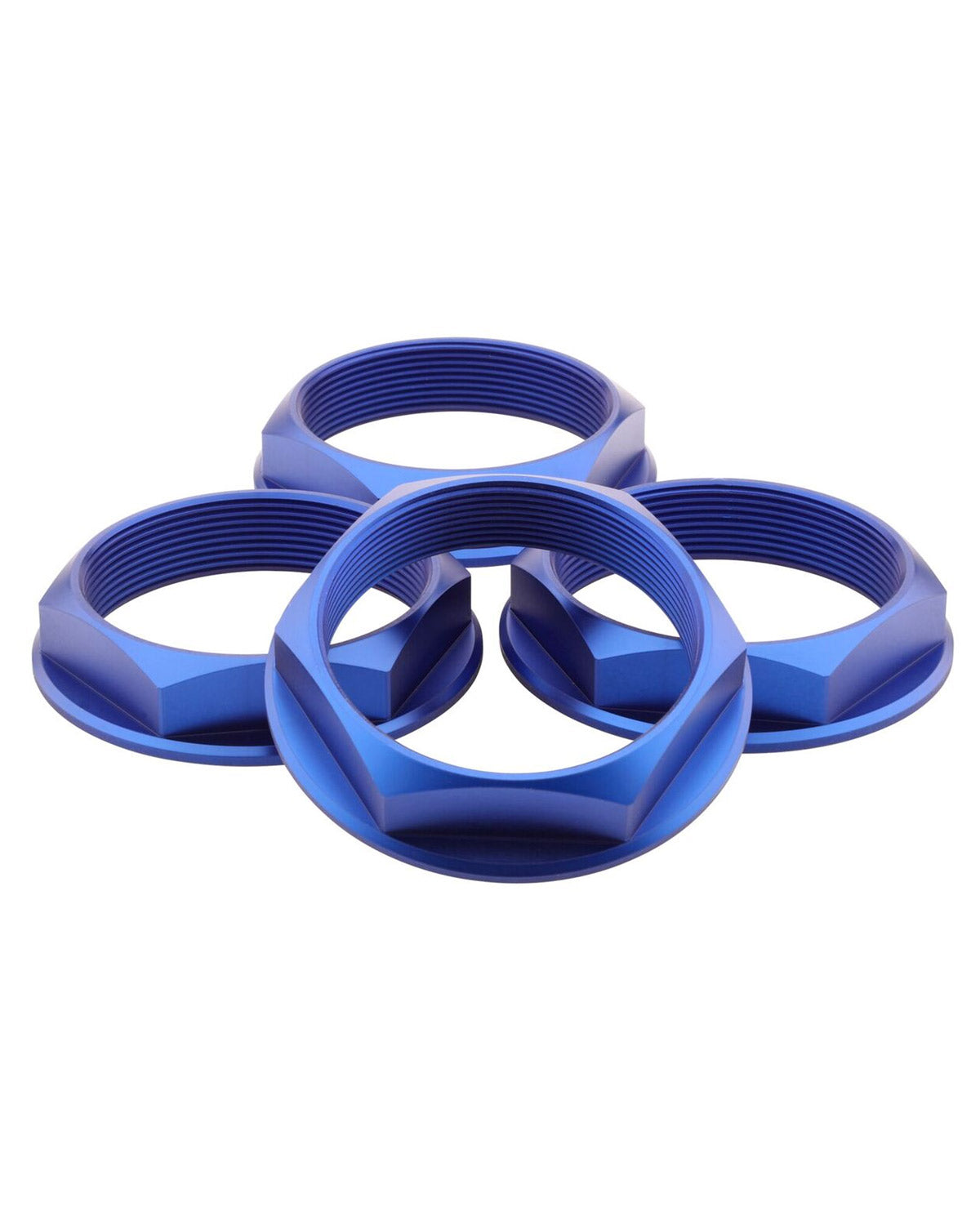 Super Touring Hex Nut Set _ Anodized Blue