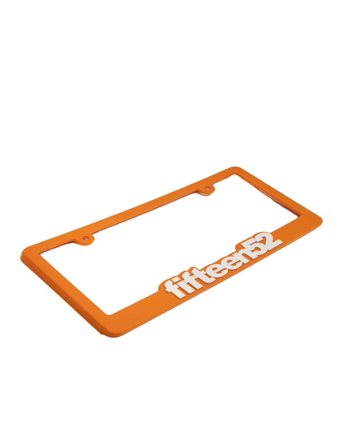 fifteen52 License Plate Frame _ Orange / White