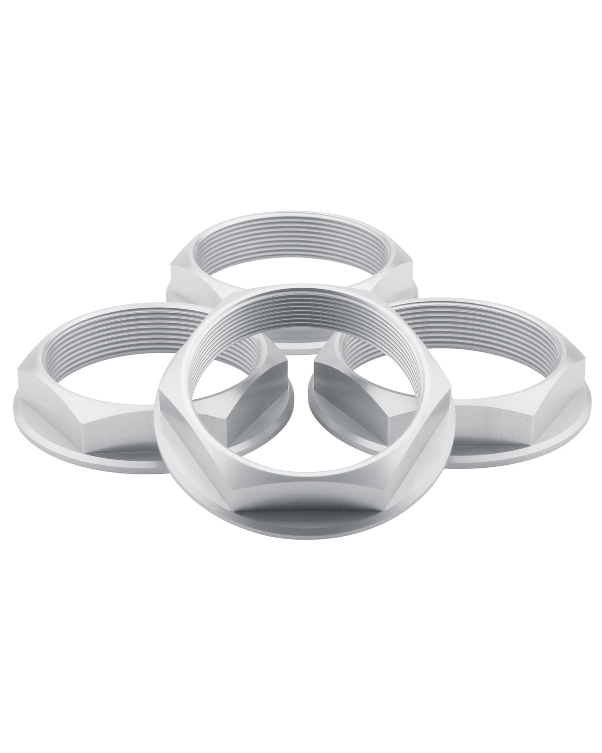 Super Touring Hex Nut Set _ Anodized Silver